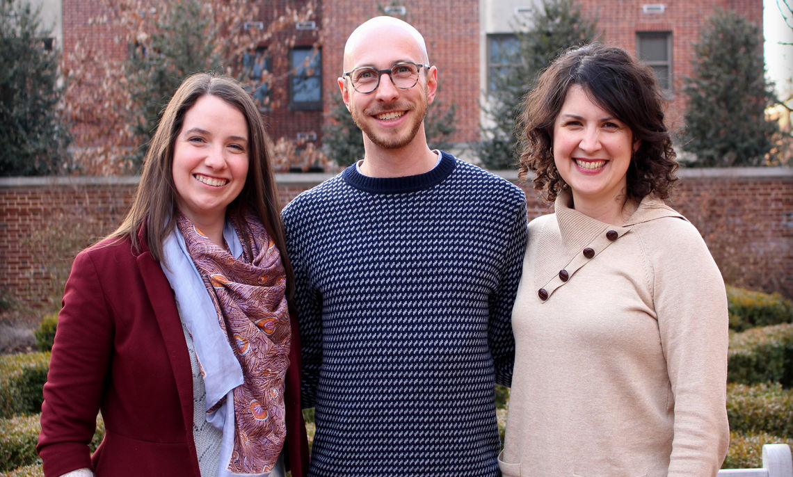 From left to right, Lauren Howard, Joshua Rottman, and Krista Casler direct the three labs of the new Development and Experience Center (DAX).
